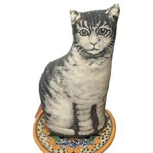 Vintage Arnold Print Works Type Lithographed Printed Cloth Stuffed Cat
